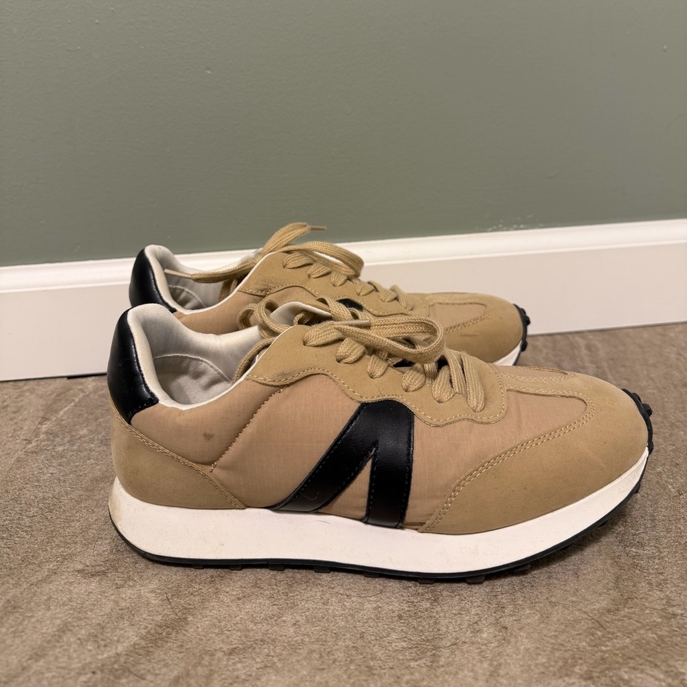 MIA Beige and Black Casual Sneaker